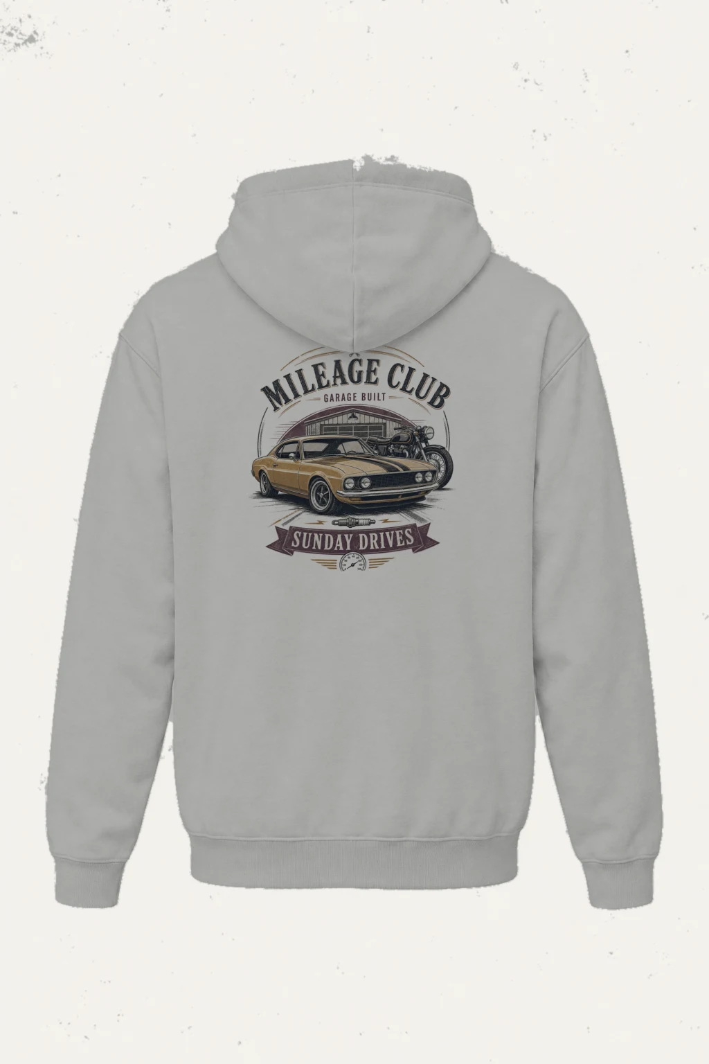 "Mileage Club Garage" Heavy Blend Unisex Pullover Hoodie | Gildan 18500