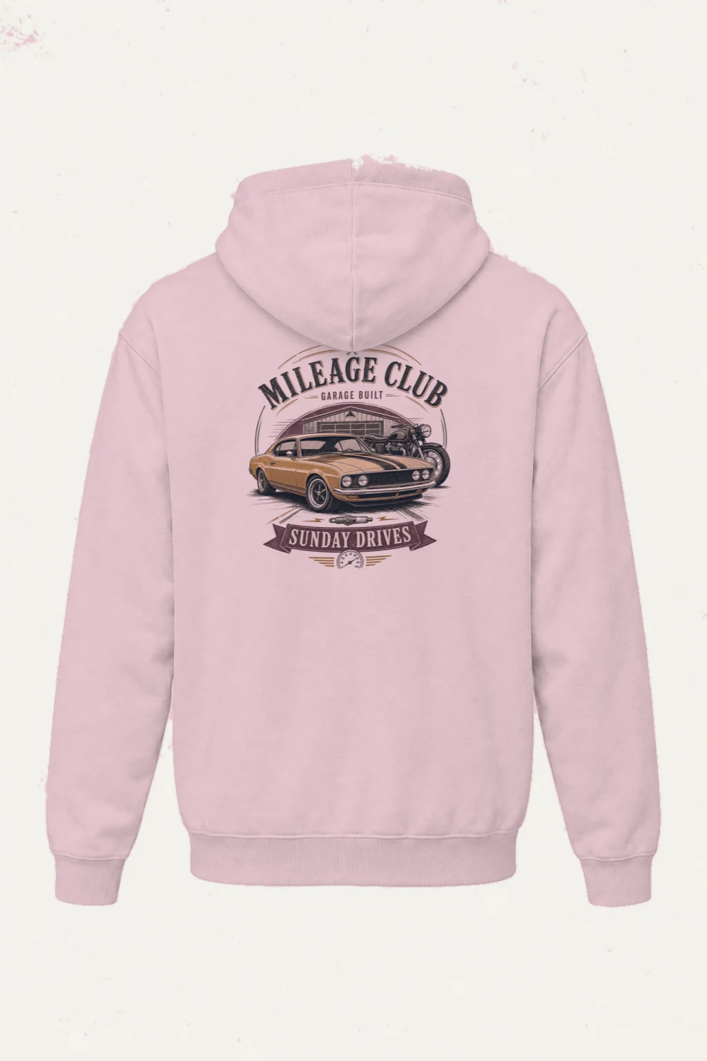 "Mileage Club Garage" Heavy Blend Unisex Pullover Hoodie | Gildan 18500
