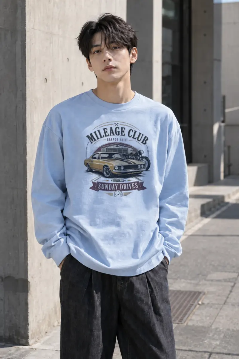 "Mileage Club Garage" Unisex Longsleeve T-shirt | Gildan 2400