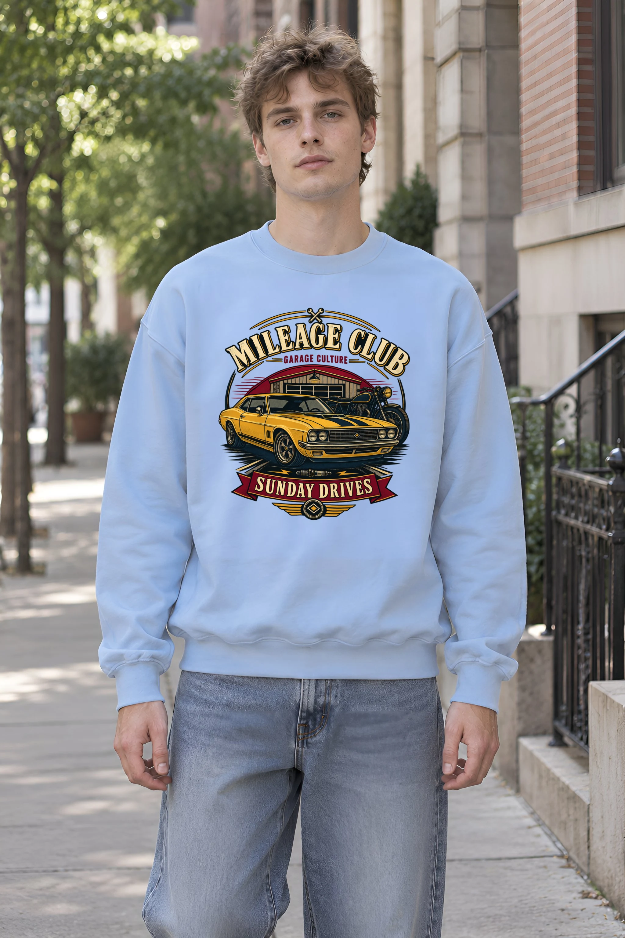 "Mileage Club" 1 Crewneck Sweatshirt