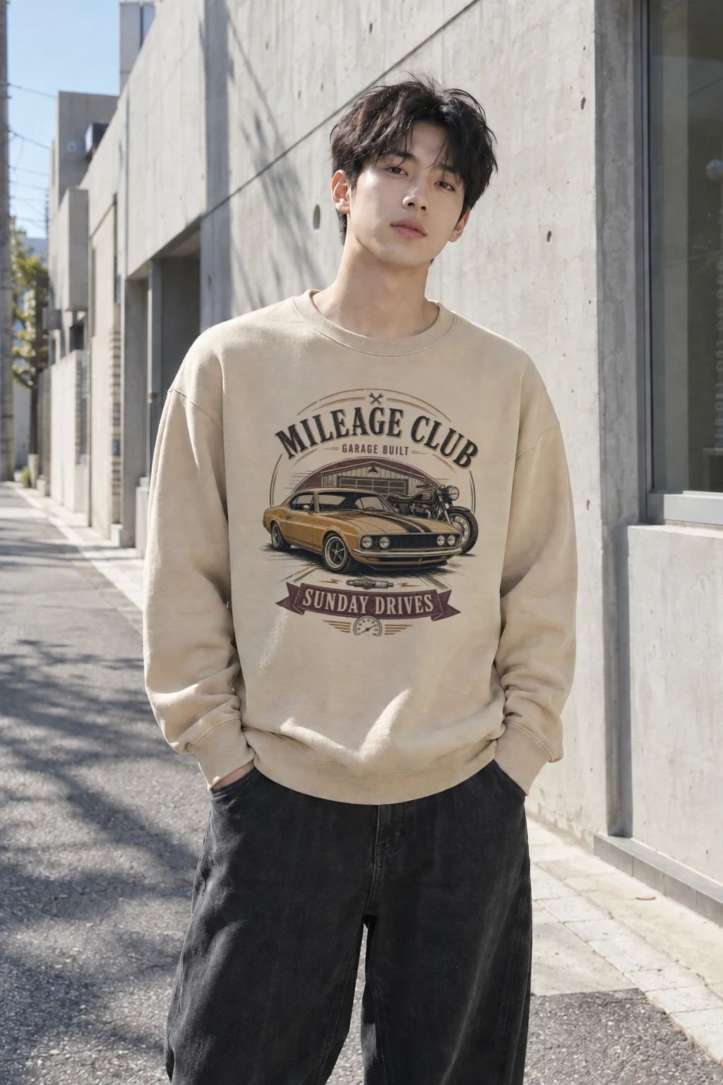 "Mileage Club" Heavy Blend Unisex Crewneck Sweatshirt | Gildan 18000