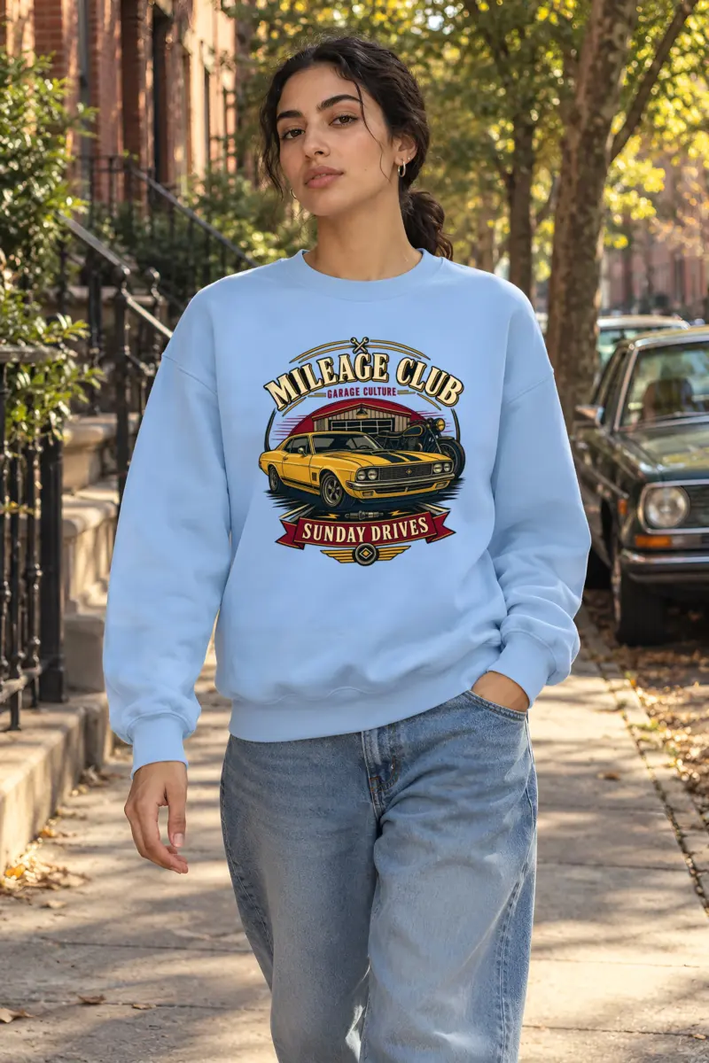 "Mileage Club" Heavy Blend Unisex Crewneck Sweatshirt
