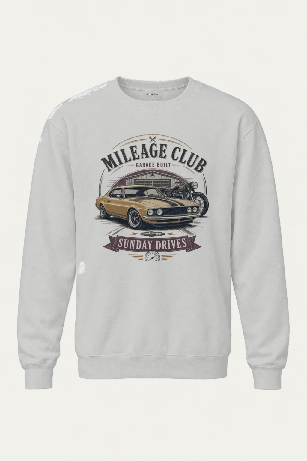 "Mileage Club" Heavy Blend Unisex Crewneck Sweatshirt | Gildan 18000