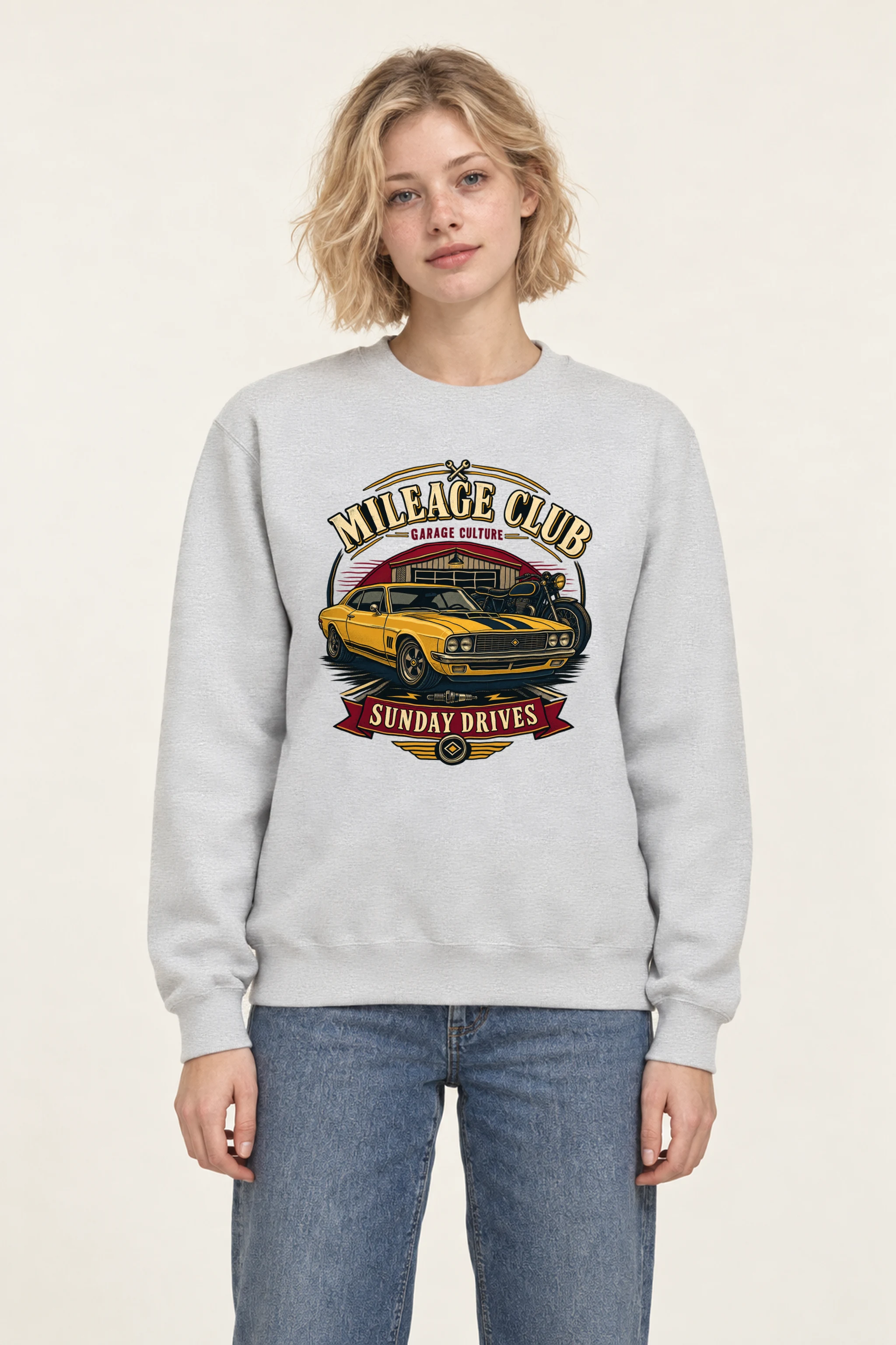 "Mileage Club" 1 Crewneck Sweatshirt