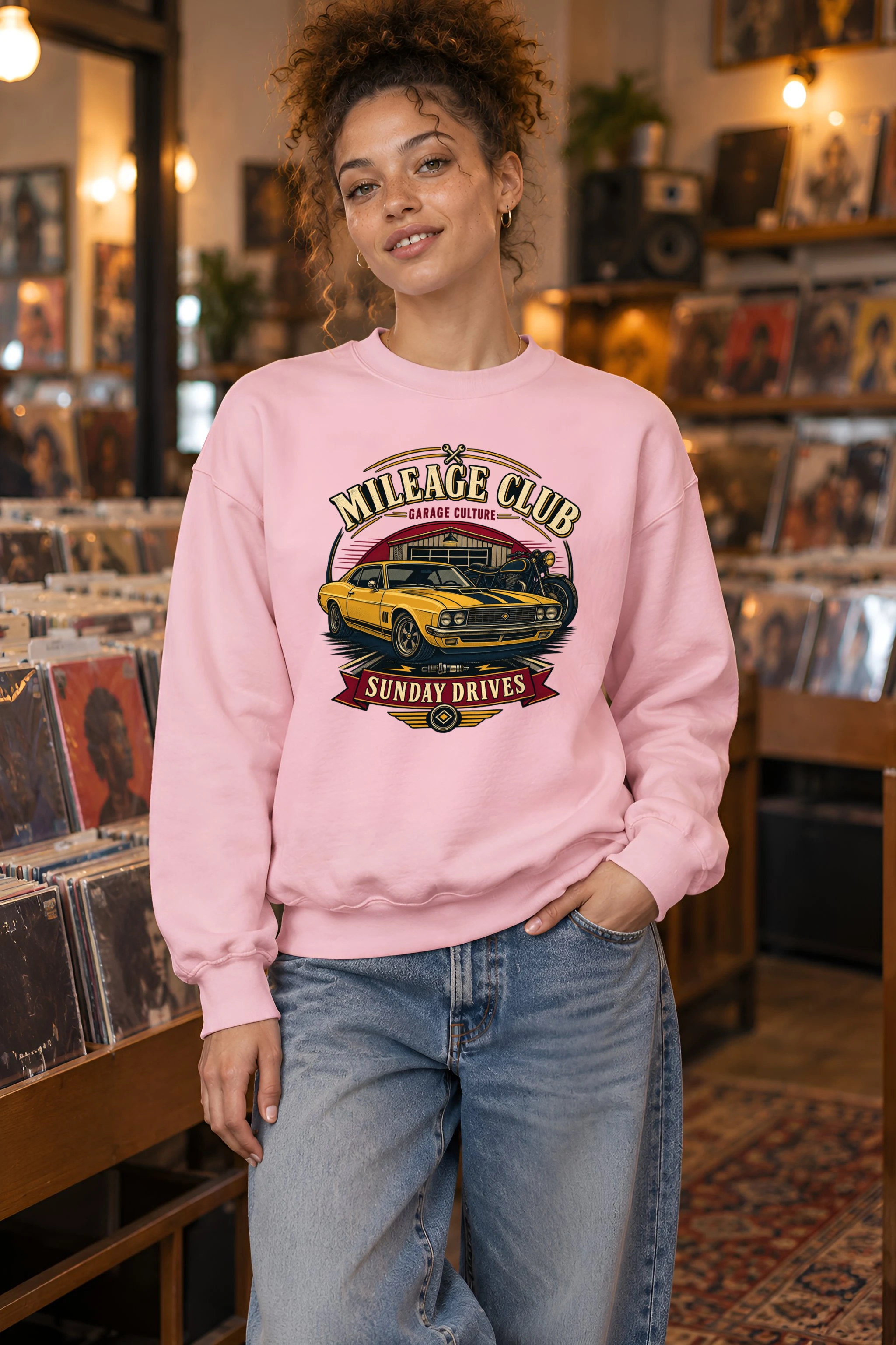 "Mileage Club" 1 Crewneck Sweatshirt