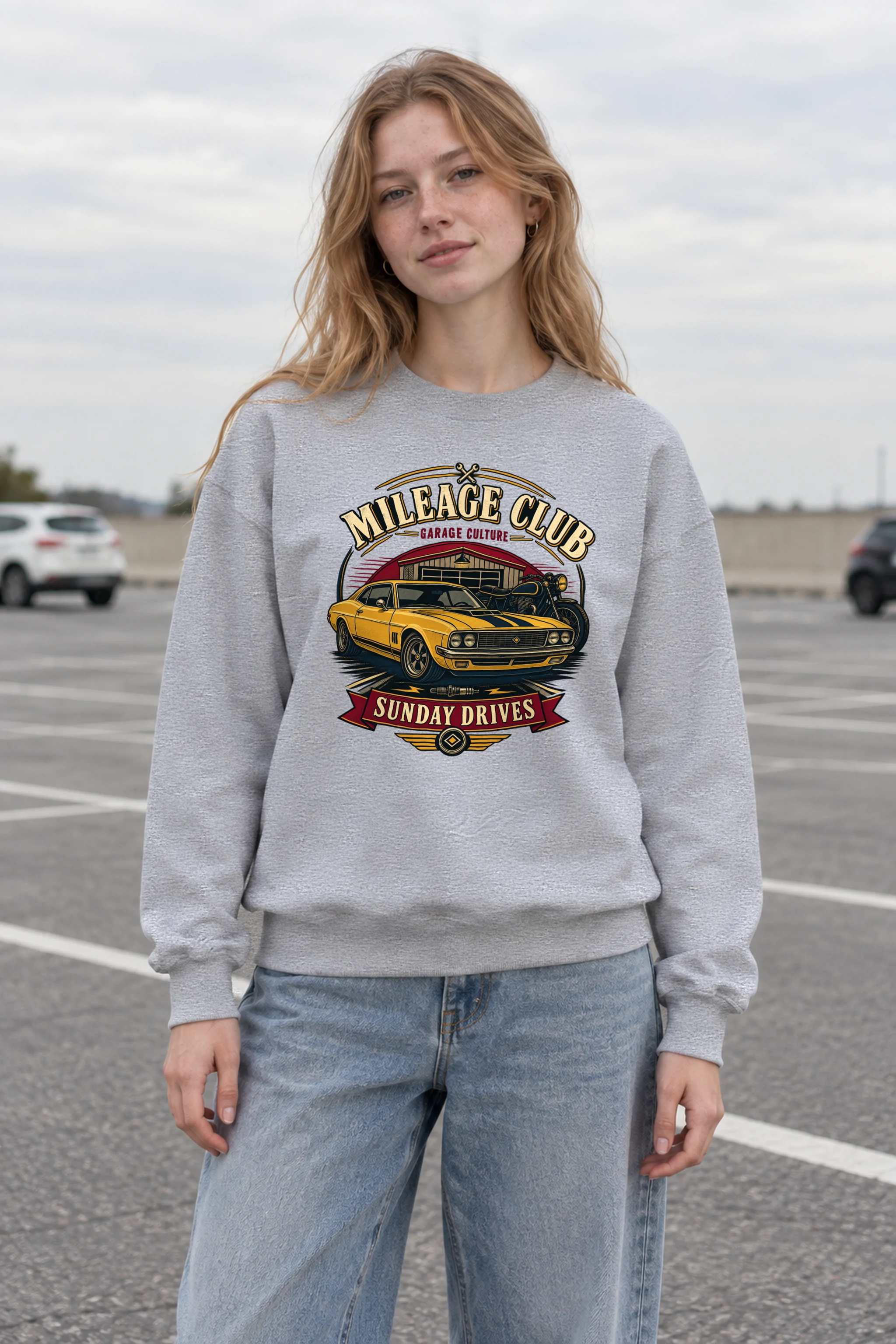 "Mileage Club" 1 Crewneck Sweatshirt