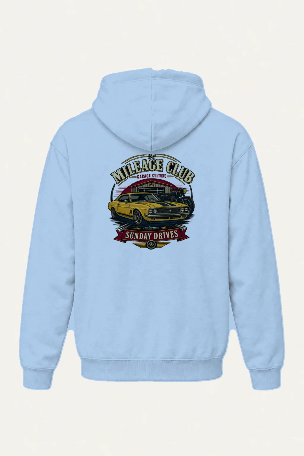 "Mileage Club" Heavy Blend Unisex Pullover Hoodie | Gildan 18500