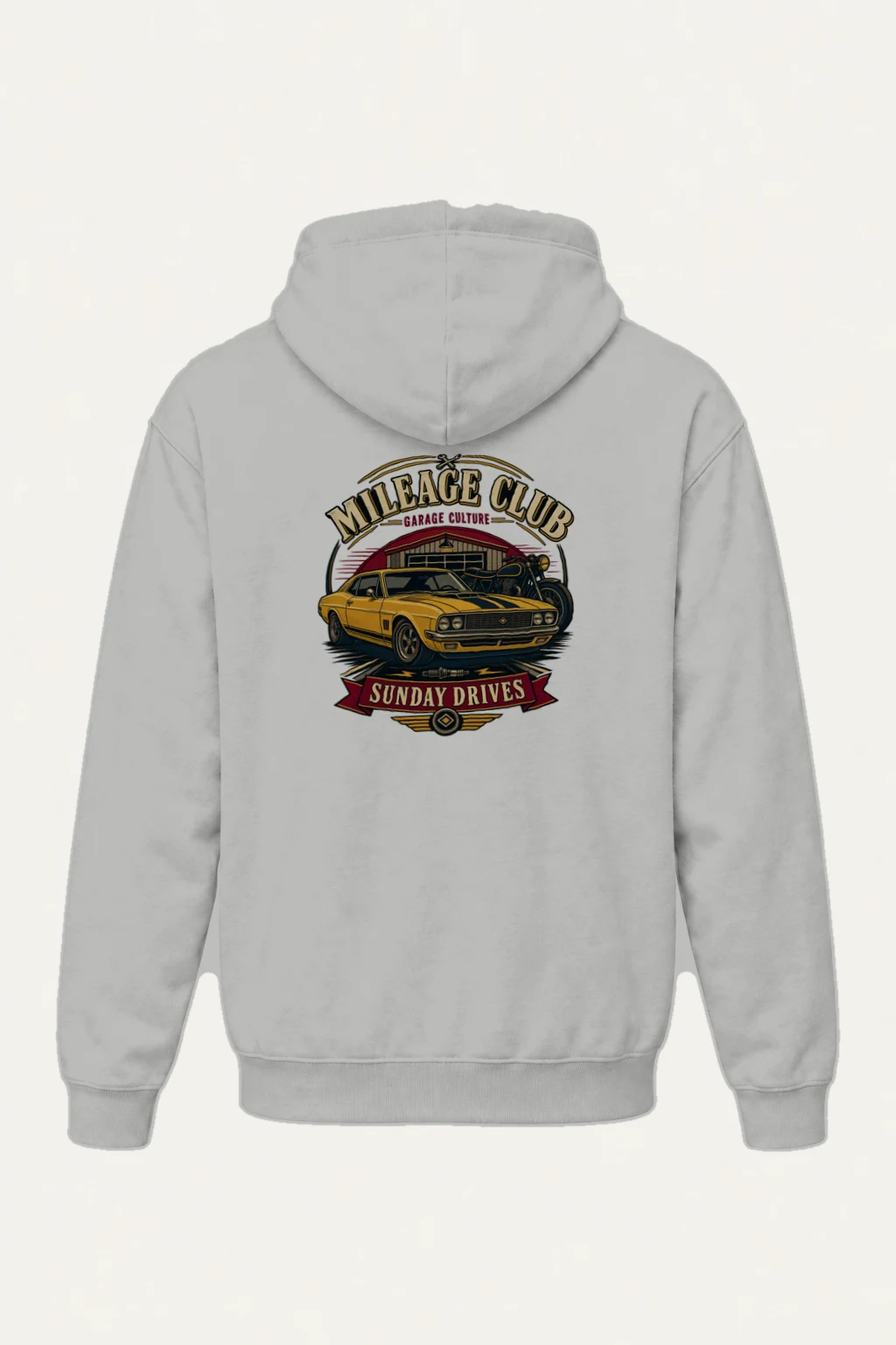 "Mileage Club" Heavy Blend Unisex Pullover Hoodie | Gildan 18500