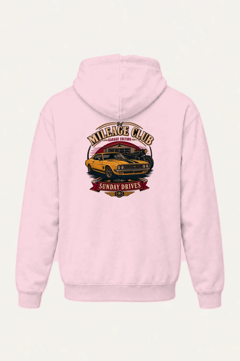 "Mileage Club" Heavy Blend Unisex Pullover Hoodie | Gildan 18500