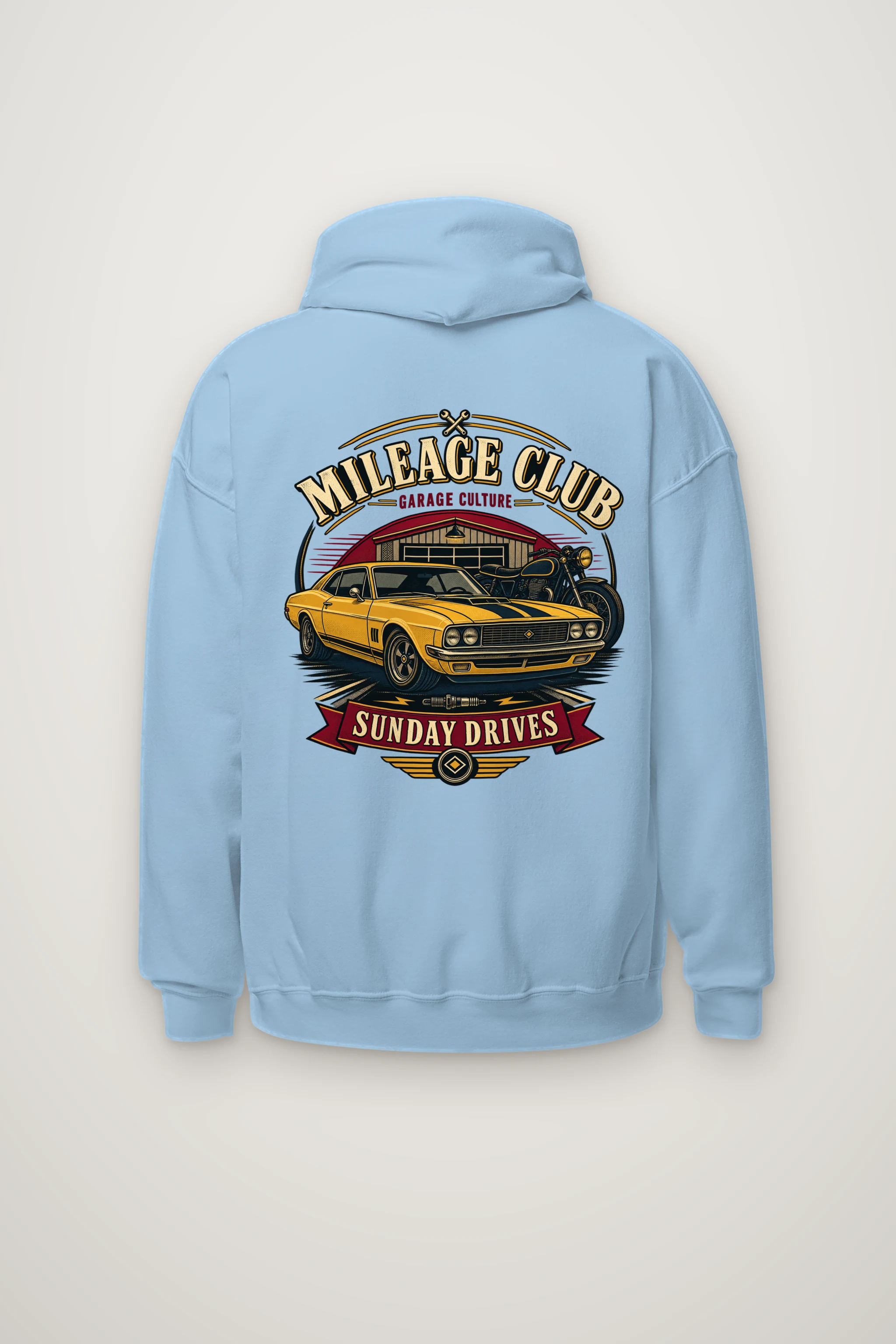"Mileage Club" Heavy Blend Unisex Pullover Hoodie