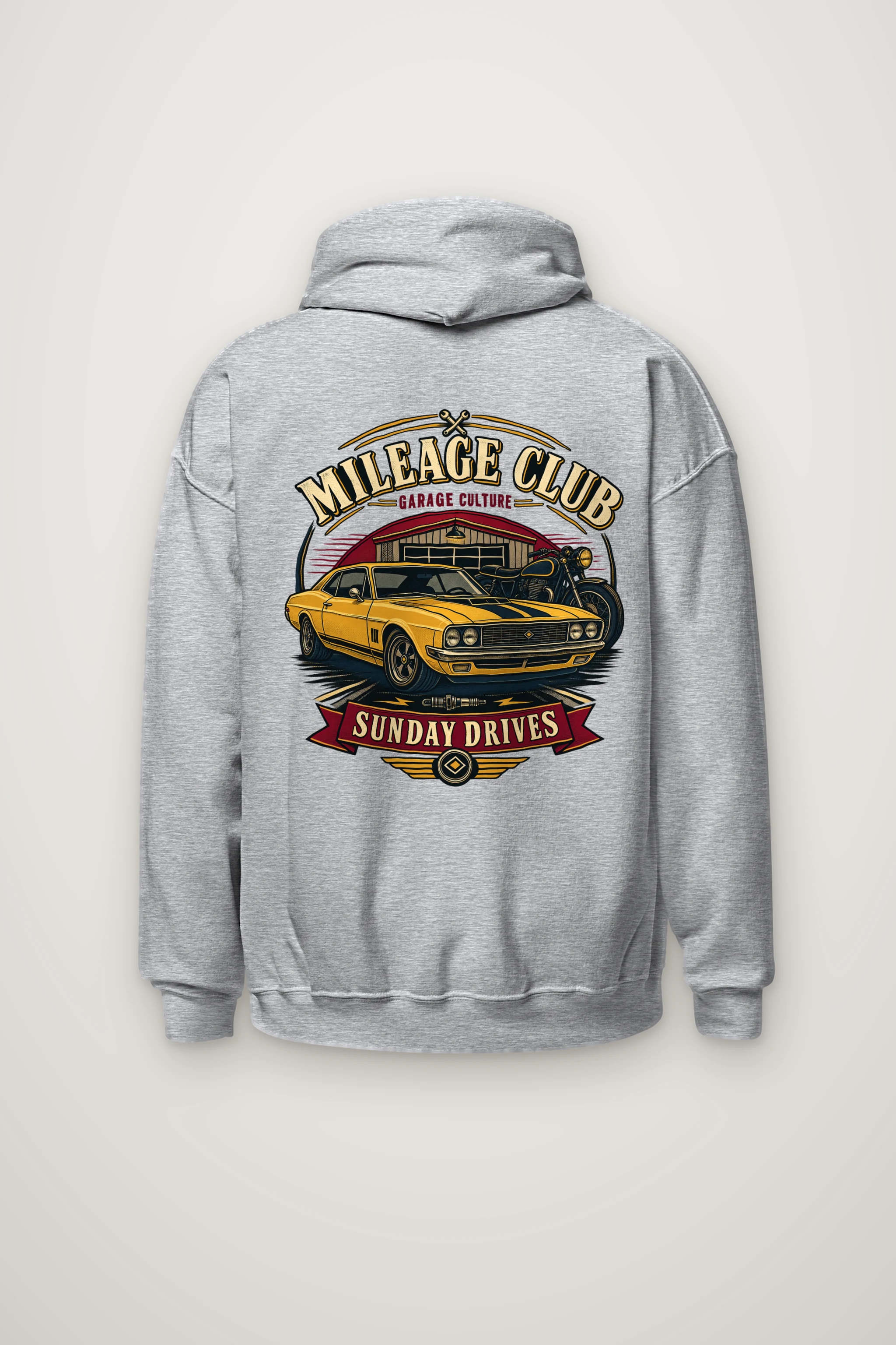 "Mileage Club" Heavy Blend Unisex Pullover Hoodie