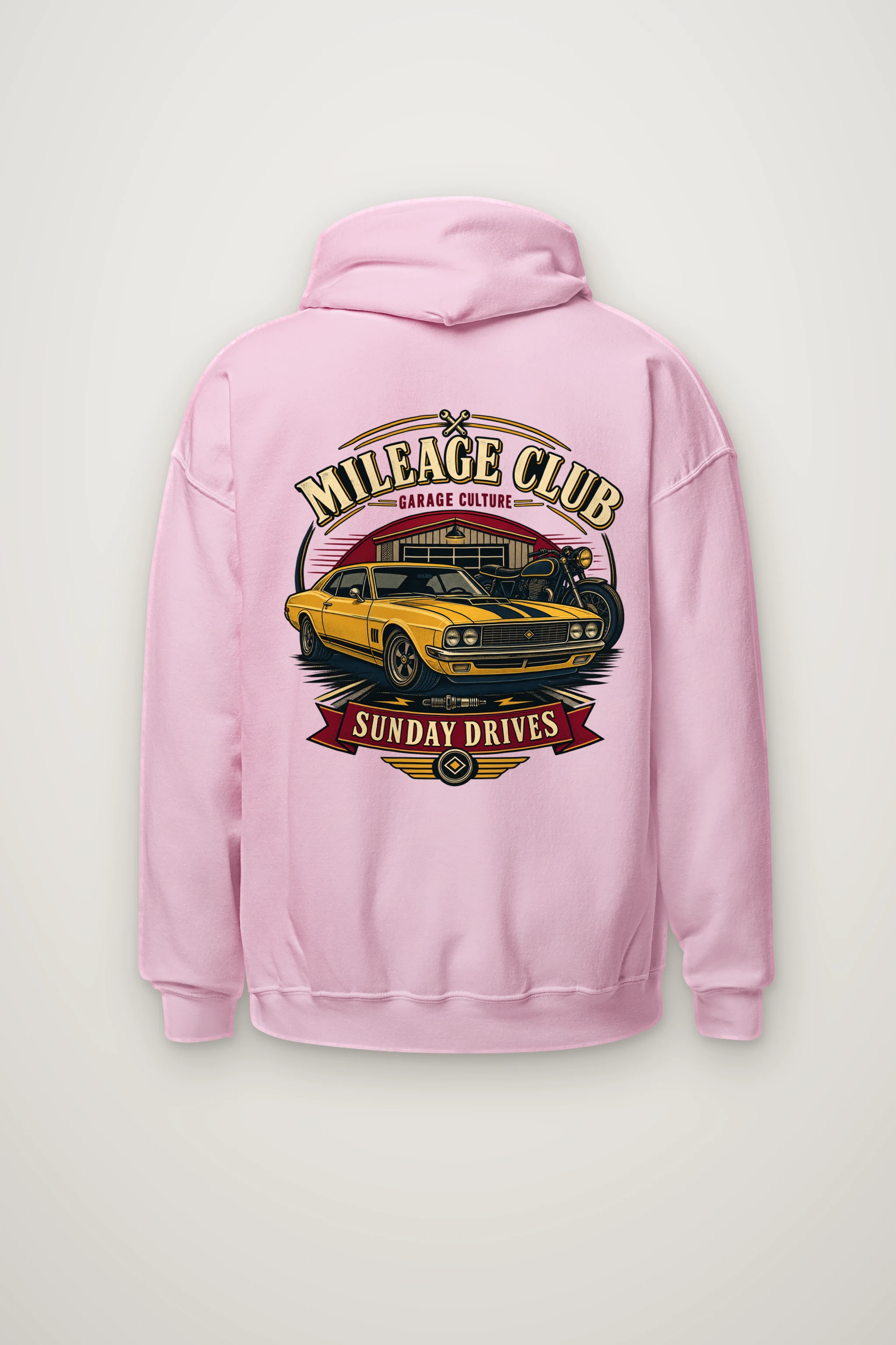 "Mileage Club" Heavy Blend Unisex Pullover Hoodie