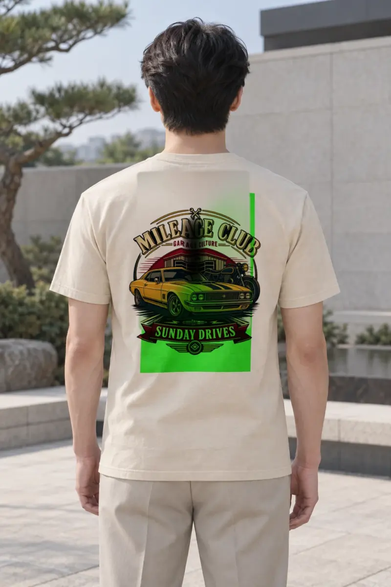 "Mileage Club" Heavyweight Unisex Crewneck T-shirt | Gildan 5000