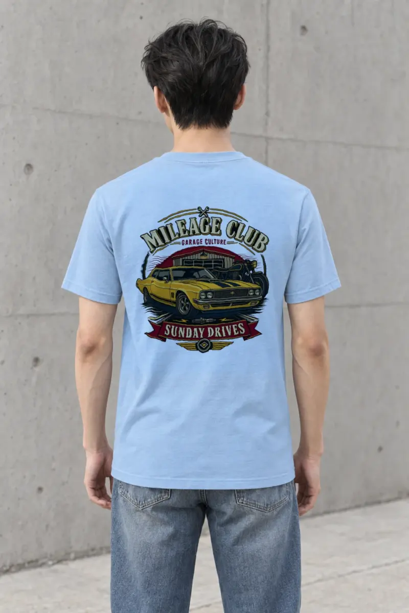 "Mileage Club" Heavyweight Unisex Crewneck T-shirt