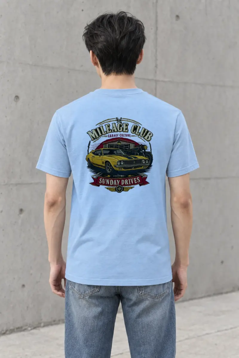 "Mileage Club" Heavyweight Unisex Crewneck T-shirt