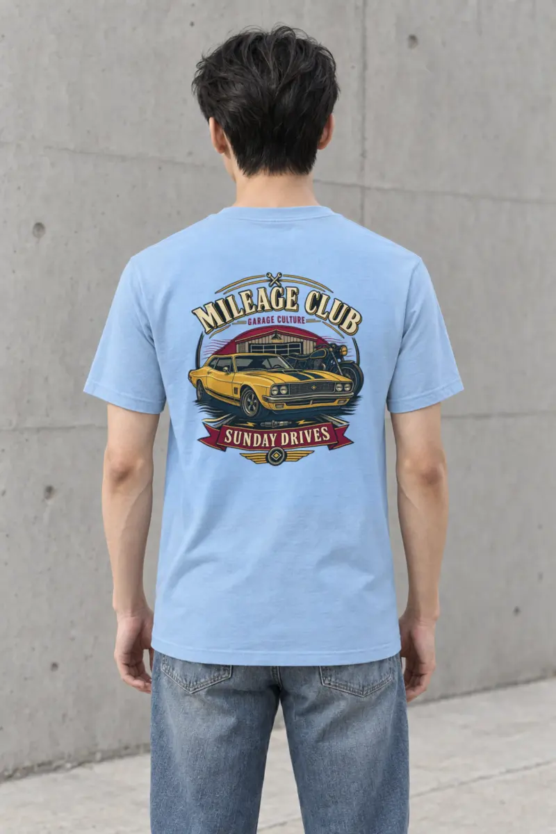 "Mileage Club" Heavyweight Unisex Crewneck T-shirt