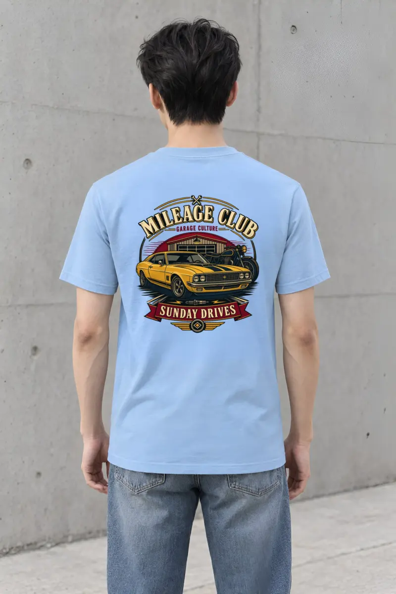 "Mileage Club" Heavyweight Unisex Crewneck T-shirt