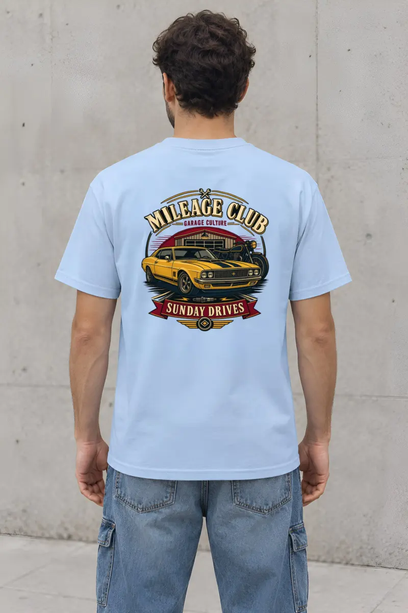 "Mileage Club" Heavyweight Unisex Crewneck T-shirt