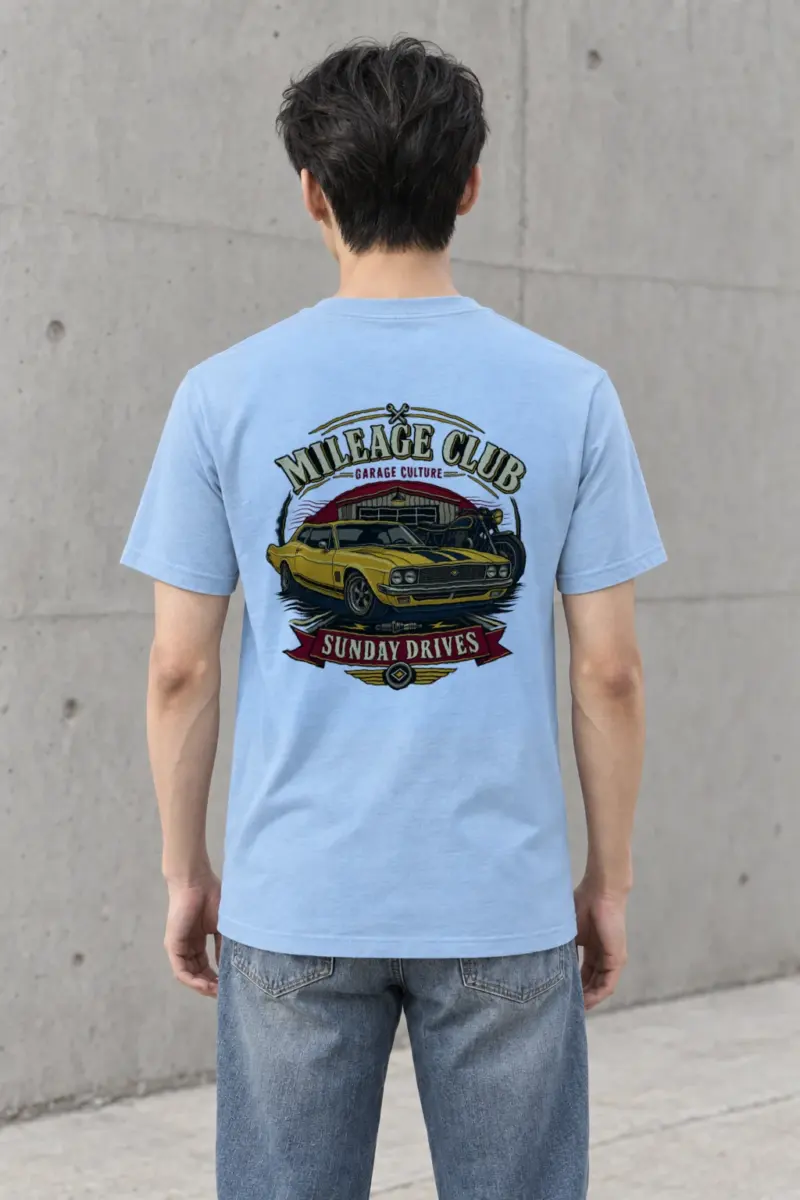 "Mileage Club" Heavyweight Unisex Crewneck T-shirt