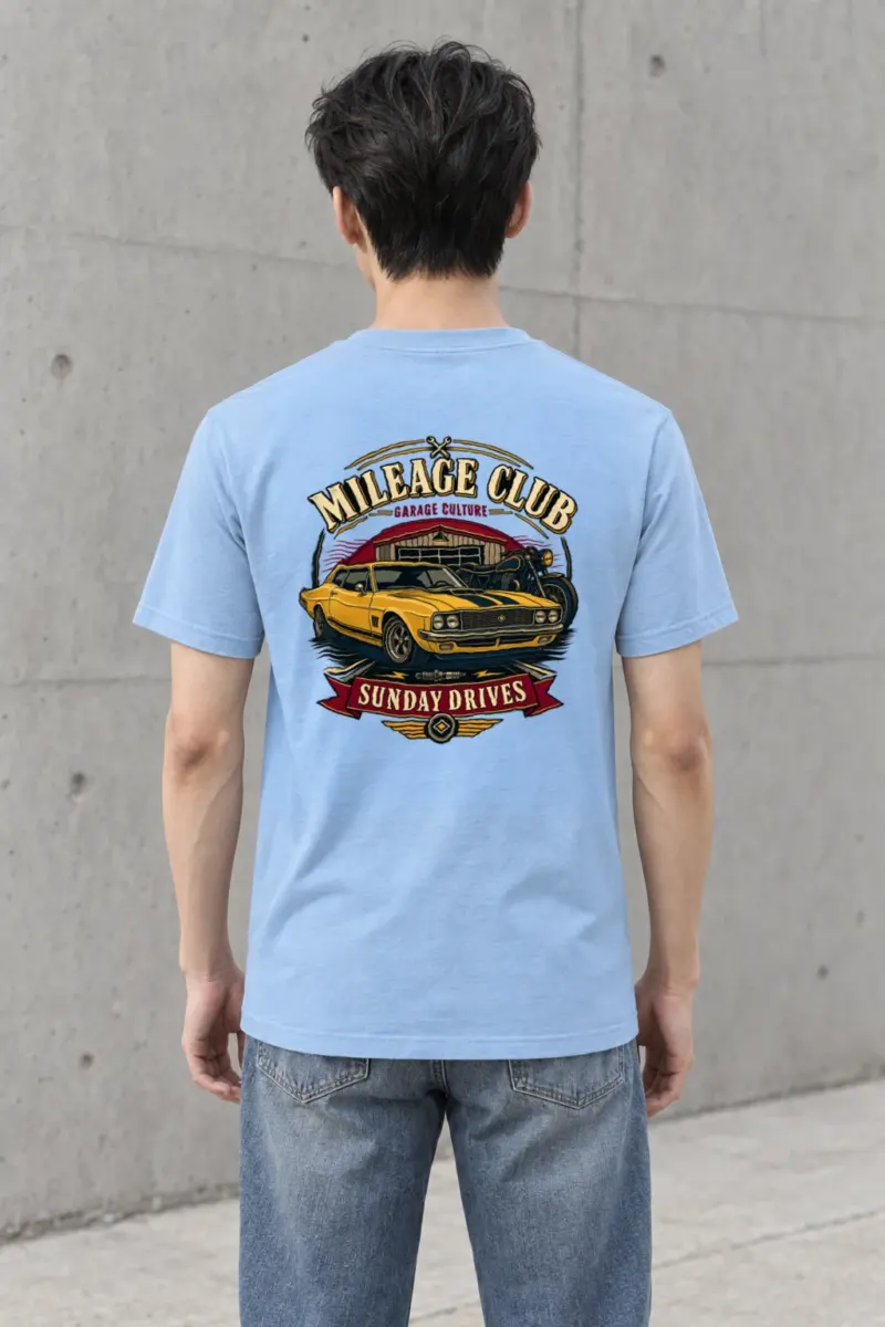 "Mileage Club" Heavyweight Unisex Crewneck T-shirt