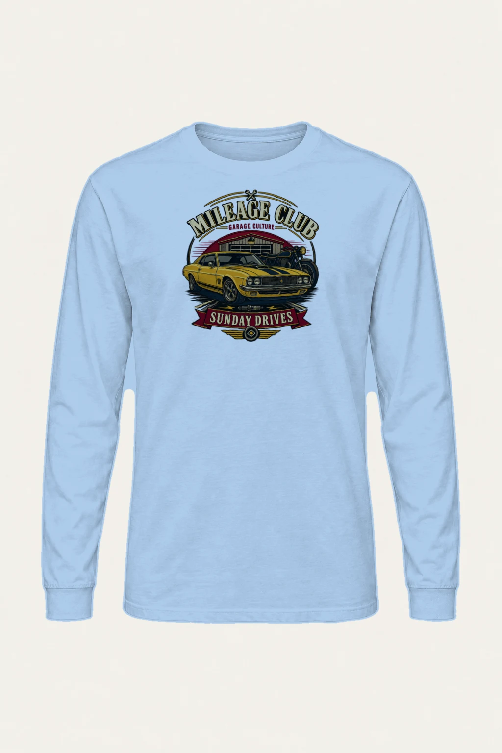 "Mileage Club" Unisex Longsleeve T-shirt | Gildan 2400