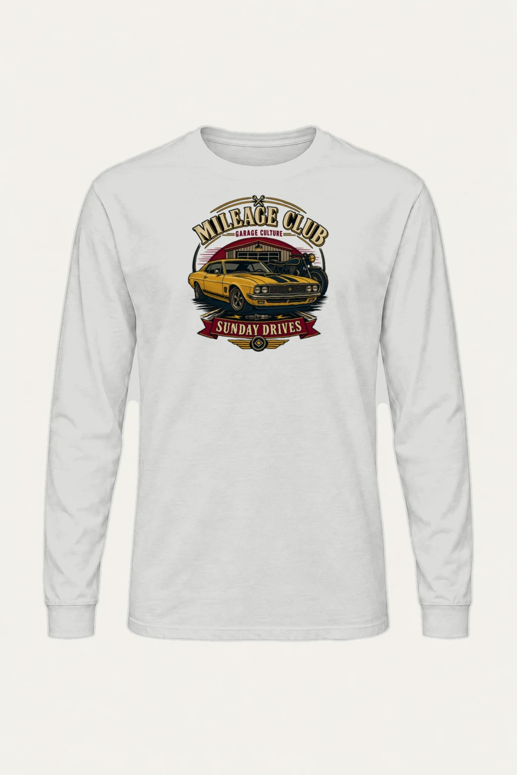 "Mileage Club" Unisex Longsleeve T-shirt | Gildan 2400