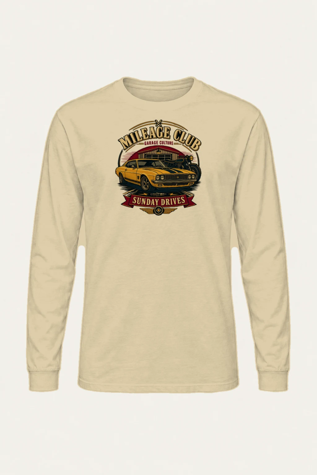 "Mileage Club" Unisex Longsleeve T-shirt | Gildan 2400