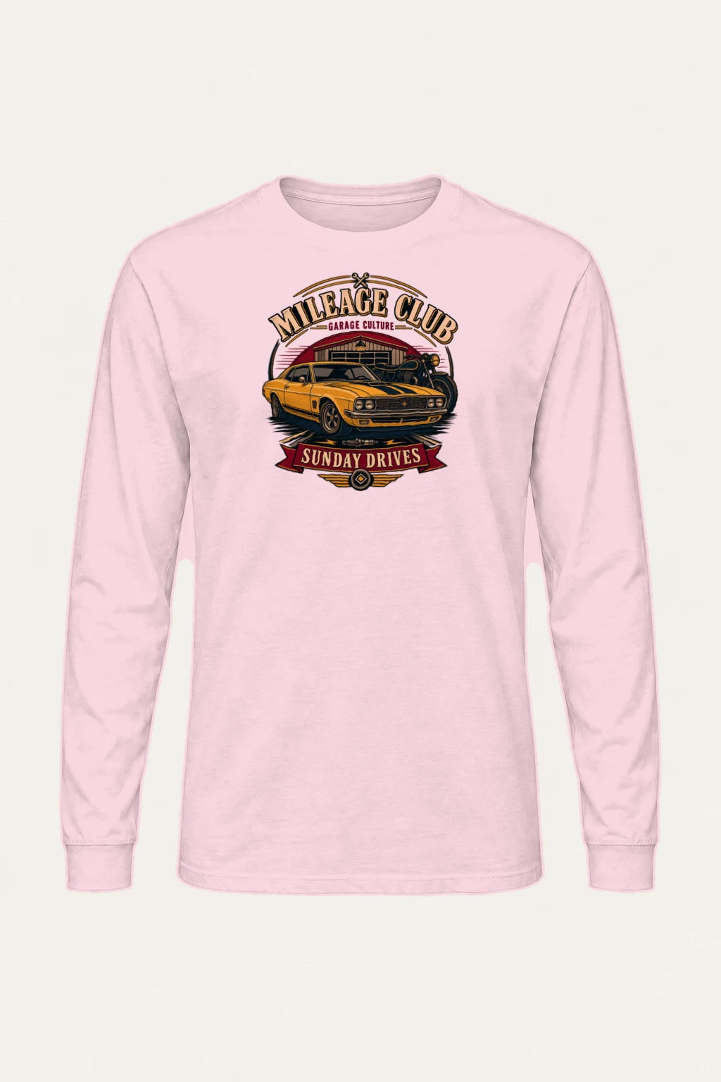 "Mileage Club" Unisex Longsleeve T-shirt | Gildan 2400