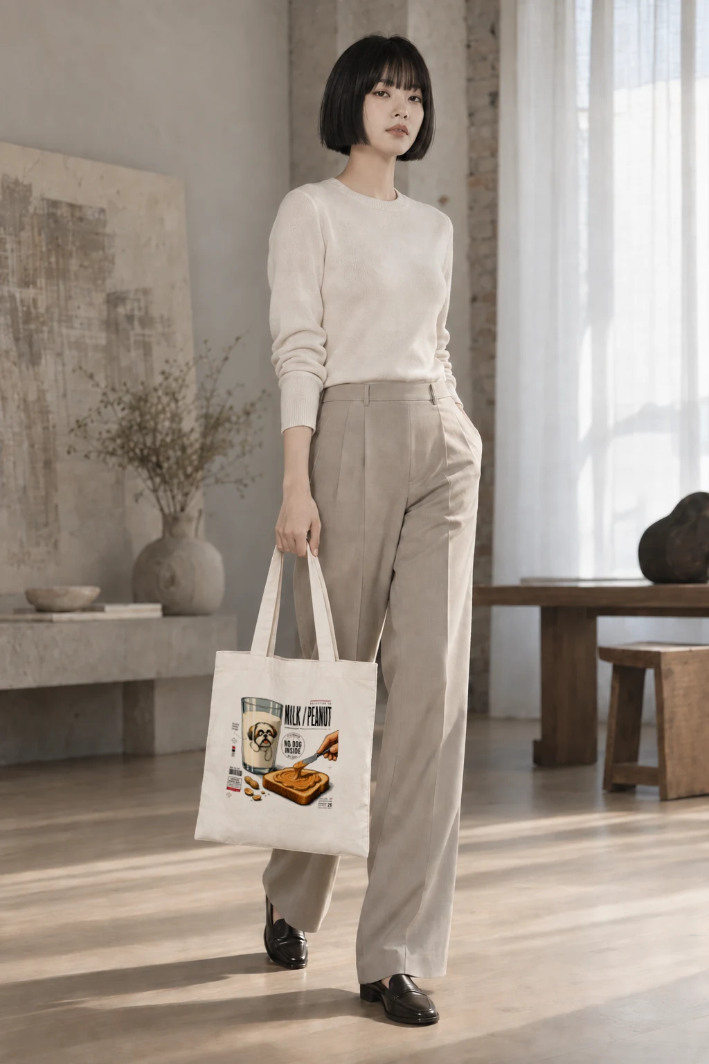 "Milk Peanut Study" Classic Cotton Tote Bag