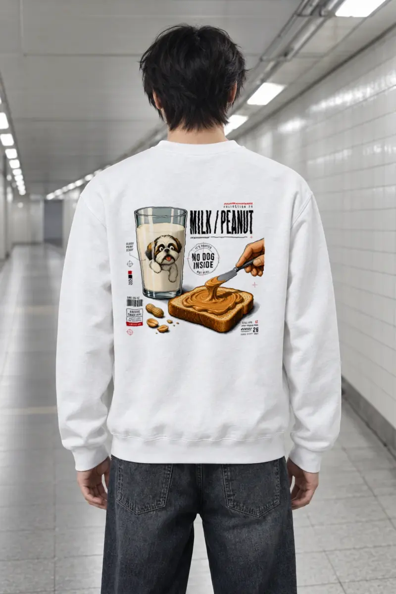 "Milk Peanut Study" Heavy Blend Unisex Crewneck Sweatshirt