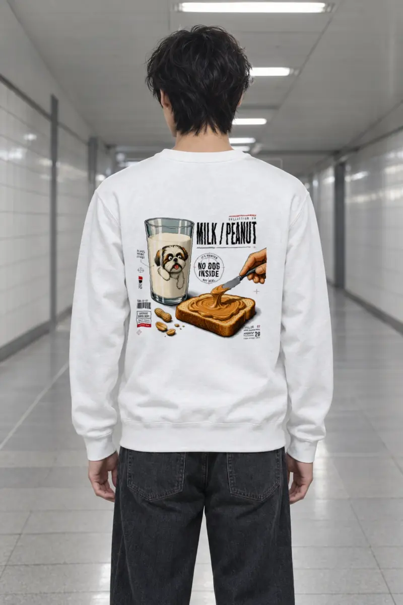 "Milk Peanut Study" Heavy Blend Unisex Crewneck Sweatshirt