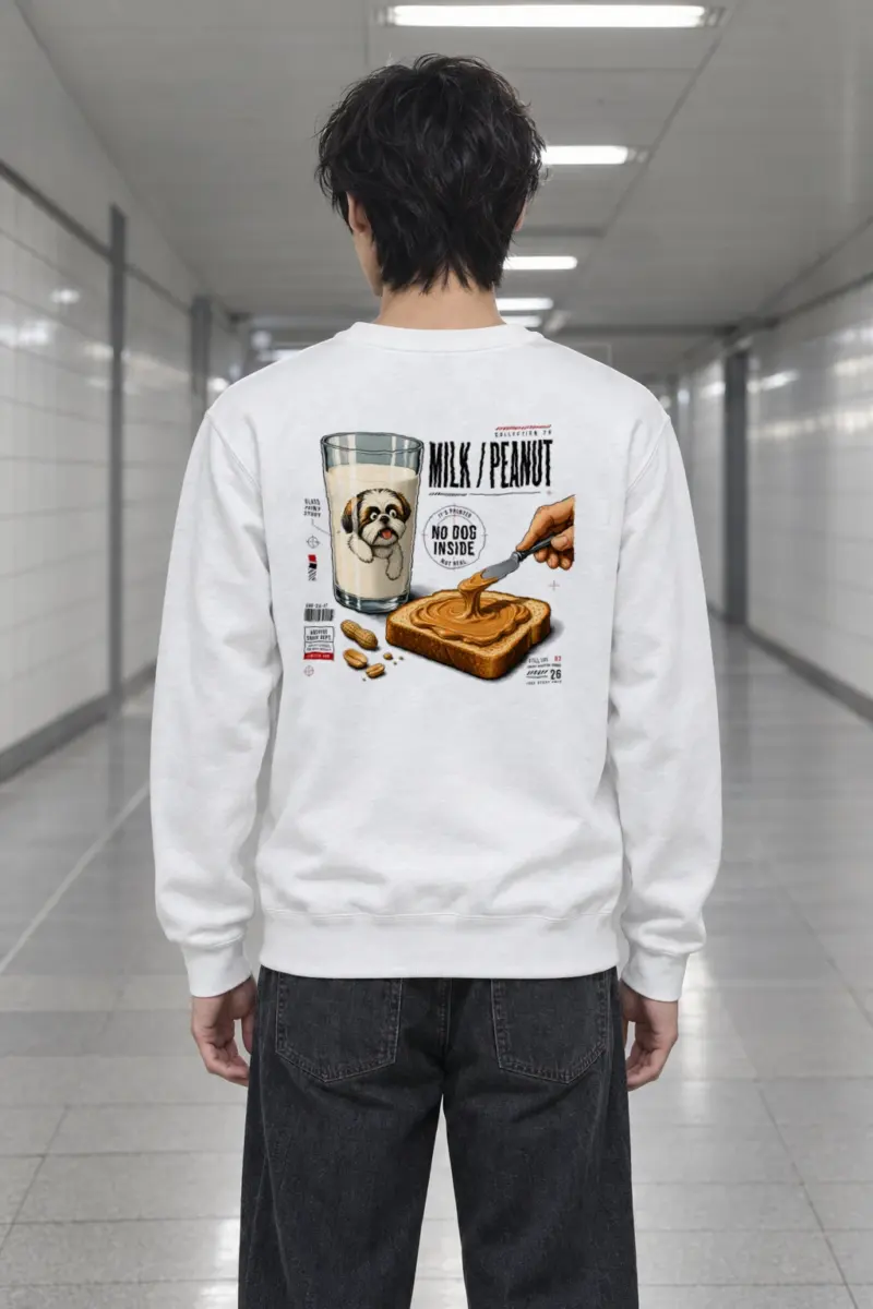 "Milk Peanut Study" Heavy Blend Unisex Crewneck Sweatshirt