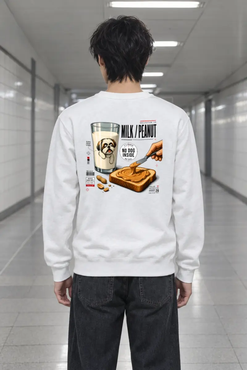 "Milk Peanut Study" Heavy Blend Unisex Crewneck Sweatshirt