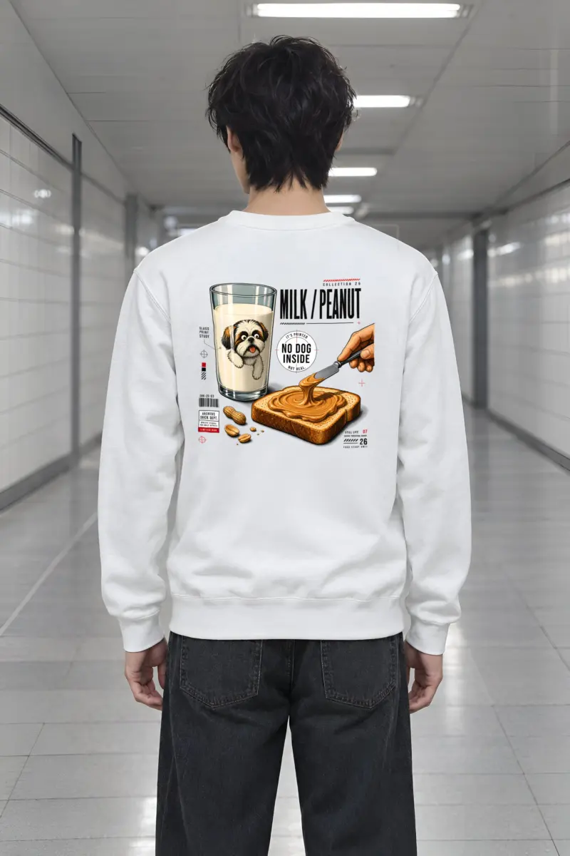 "Milk Peanut Study" Heavy Blend Unisex Crewneck Sweatshirt