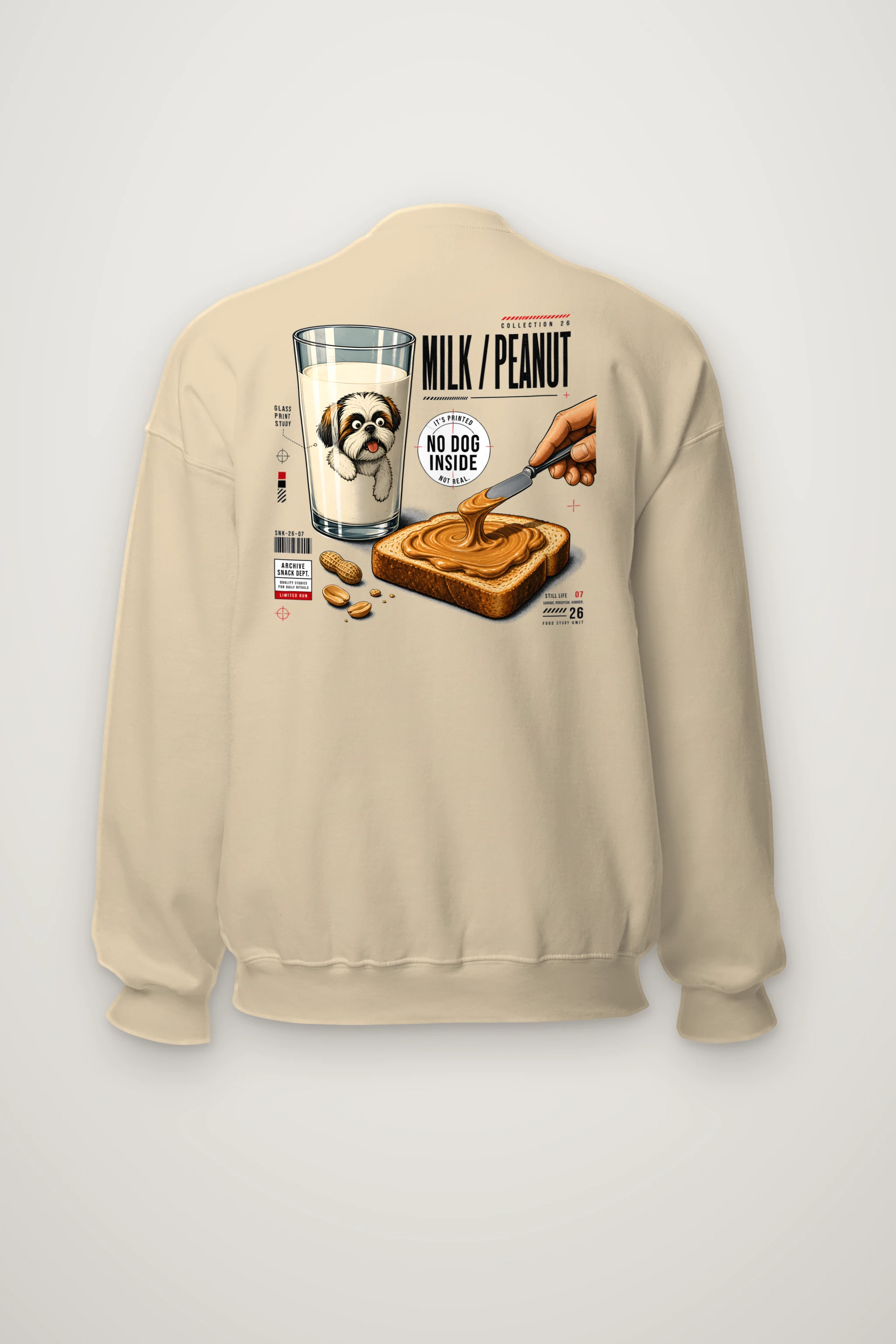 "Milk Peanut Study" Heavy Blend Unisex Crewneck Sweatshirt