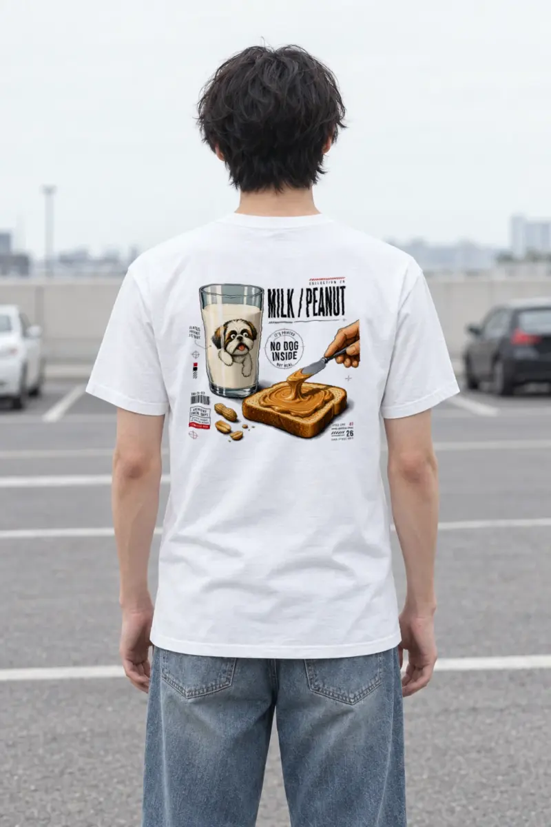 "Milk Peanut Study" Heavyweight Unisex Crewneck T-shirt