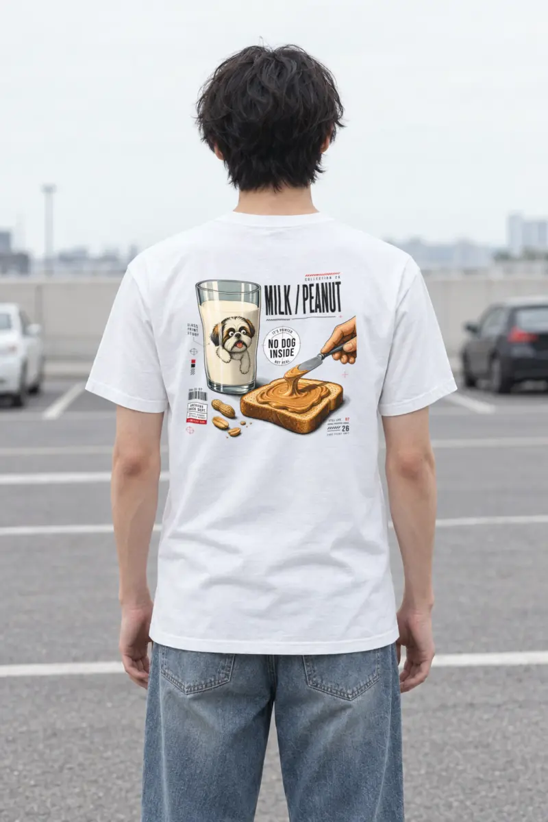 "Milk Peanut Study" Heavyweight Unisex Crewneck T-shirt