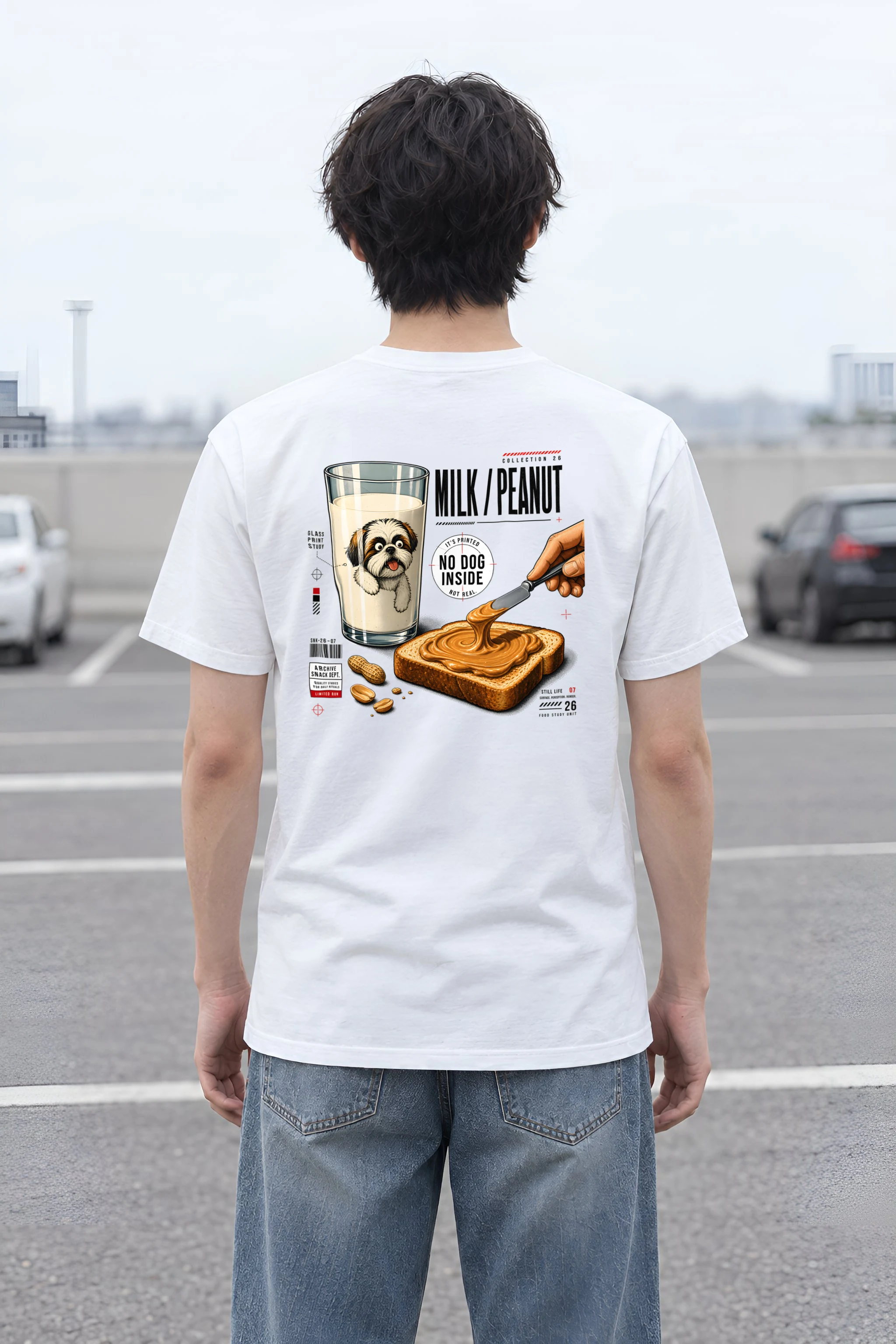 "Milk Peanut Study" Heavyweight Unisex Crewneck T-shirt