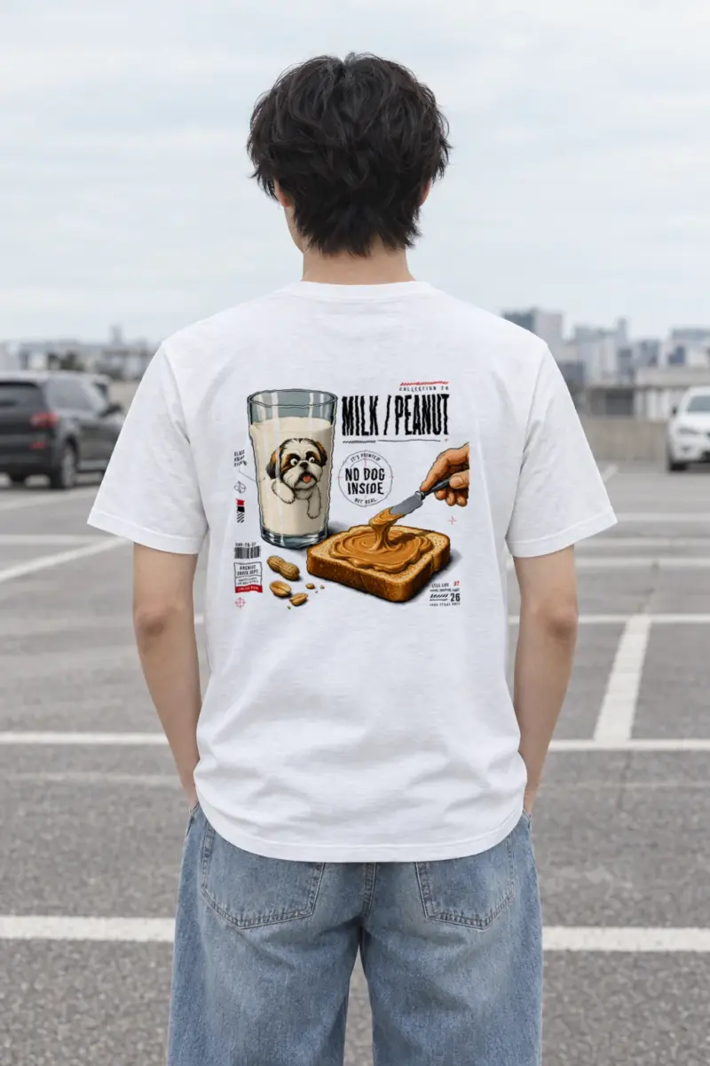"Milk Peanut Study" Heavyweight Unisex Crewneck T-shirt