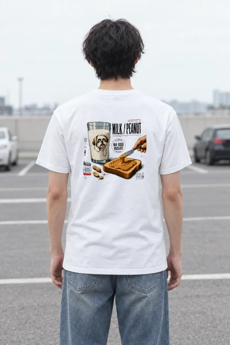 "Milk Peanut Study" Heavyweight Unisex Crewneck T-shirt