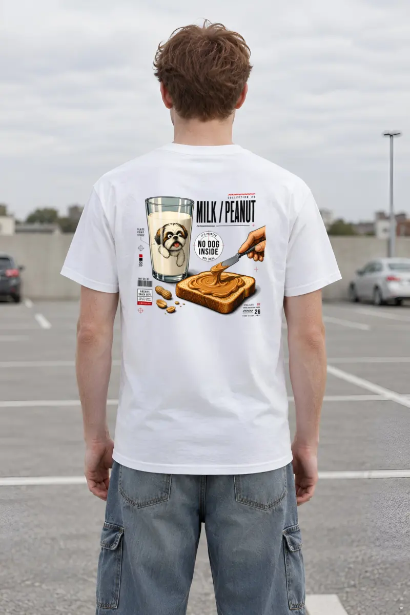 "Milk Peanut Study" Heavyweight Unisex Crewneck T-shirt