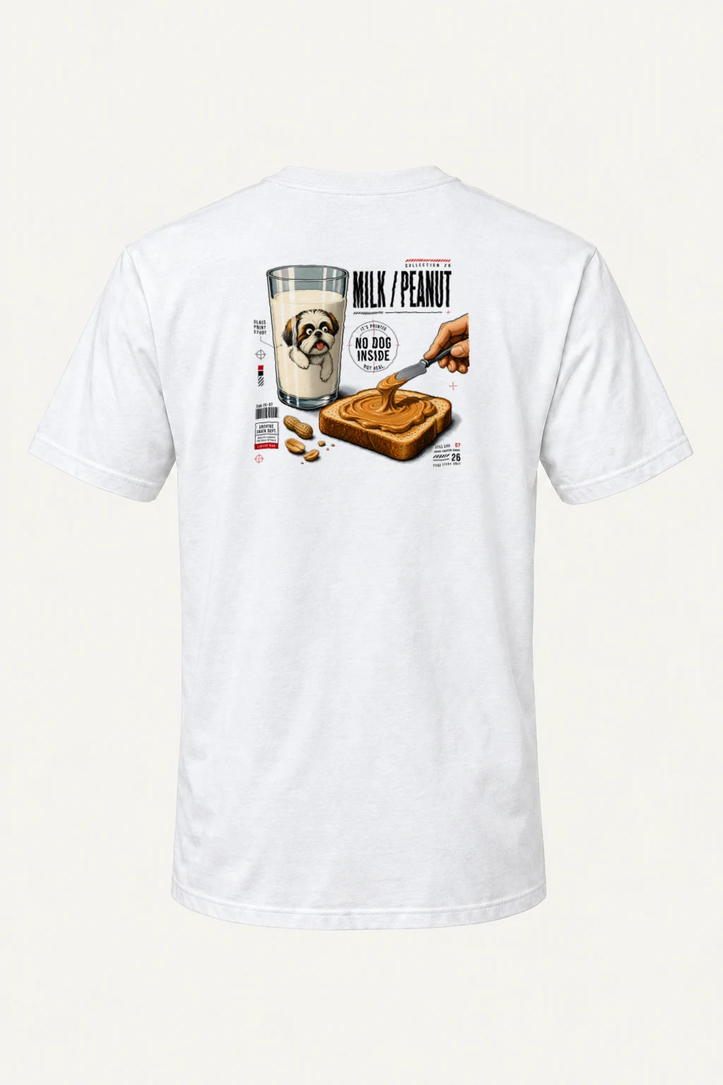 "Milk Peanut Study" Heavyweight Unisex Crewneck T-shirt | Gildan 5000