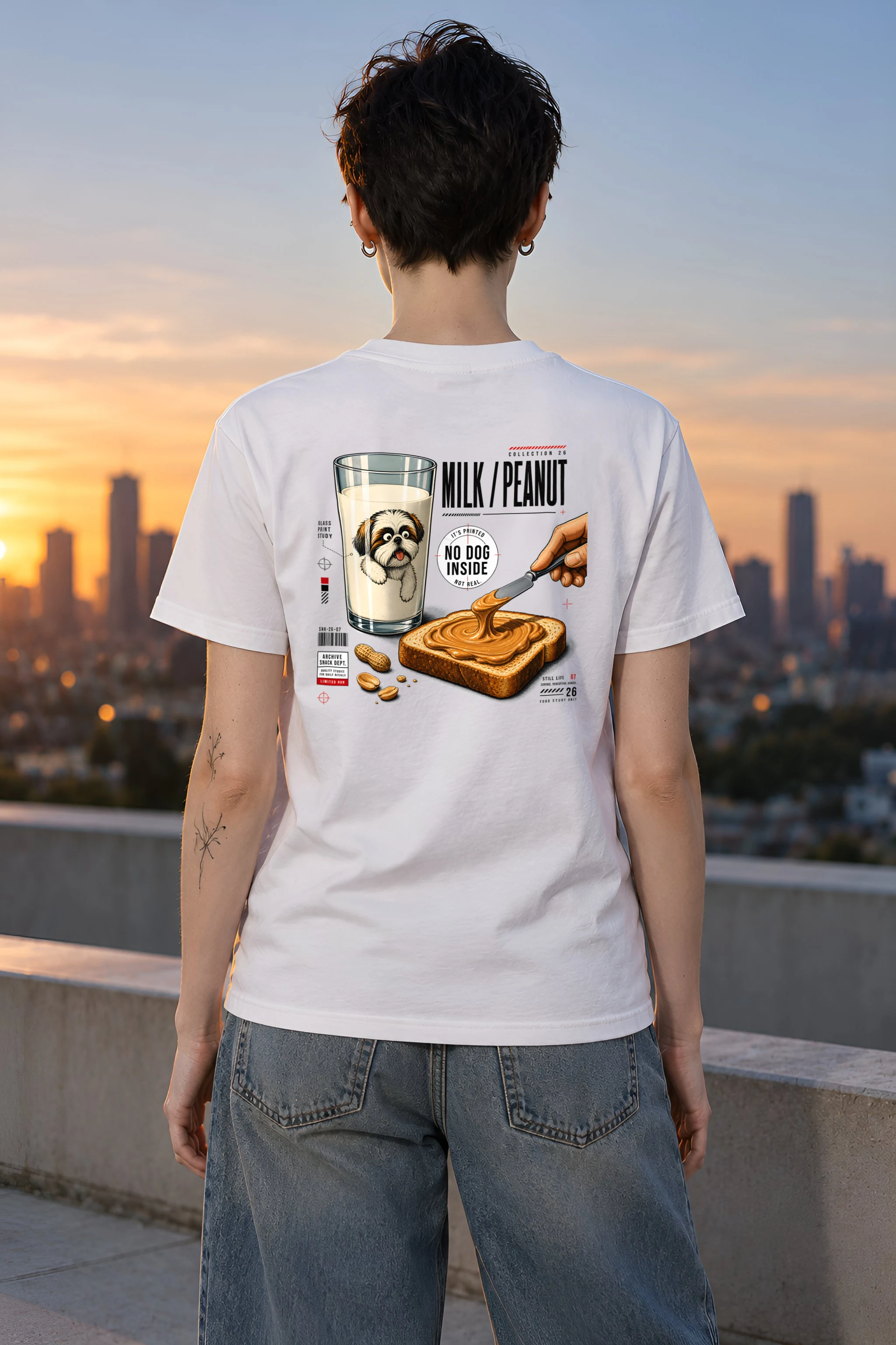 "Milk Peanut Study" Heavyweight Unisex Crewneck T-shirt