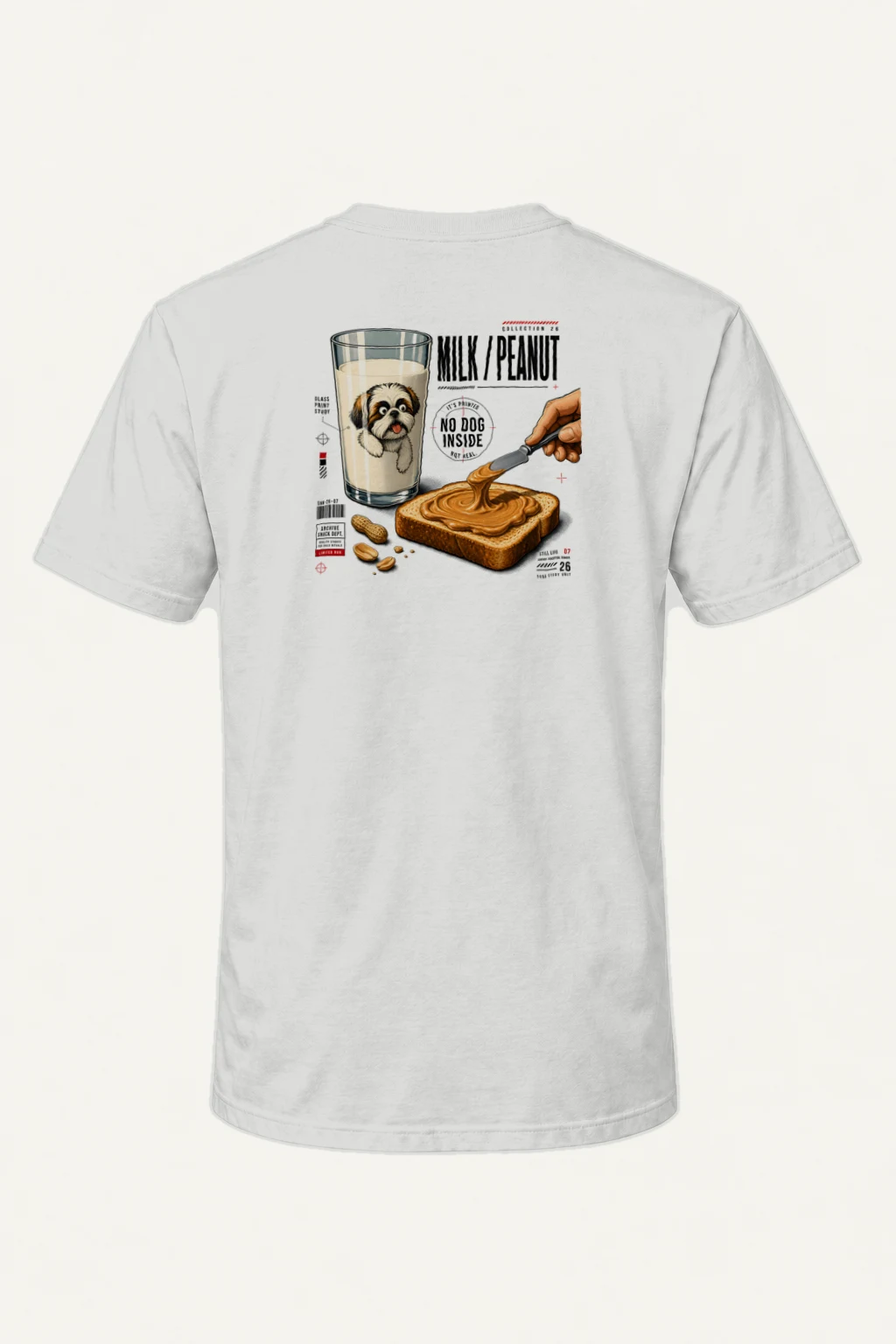 "Milk Peanut Study" Heavyweight Unisex Crewneck T-shirt | Gildan 5000
