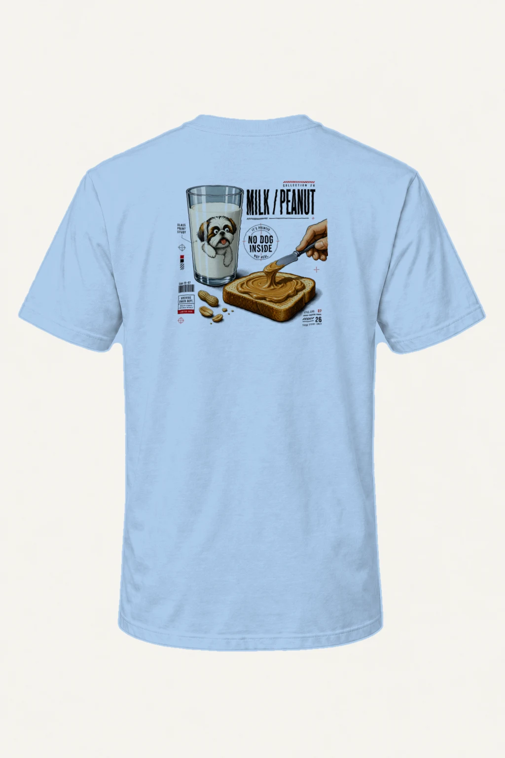 "Milk Peanut Study" Heavyweight Unisex Crewneck T-shirt | Gildan 5000