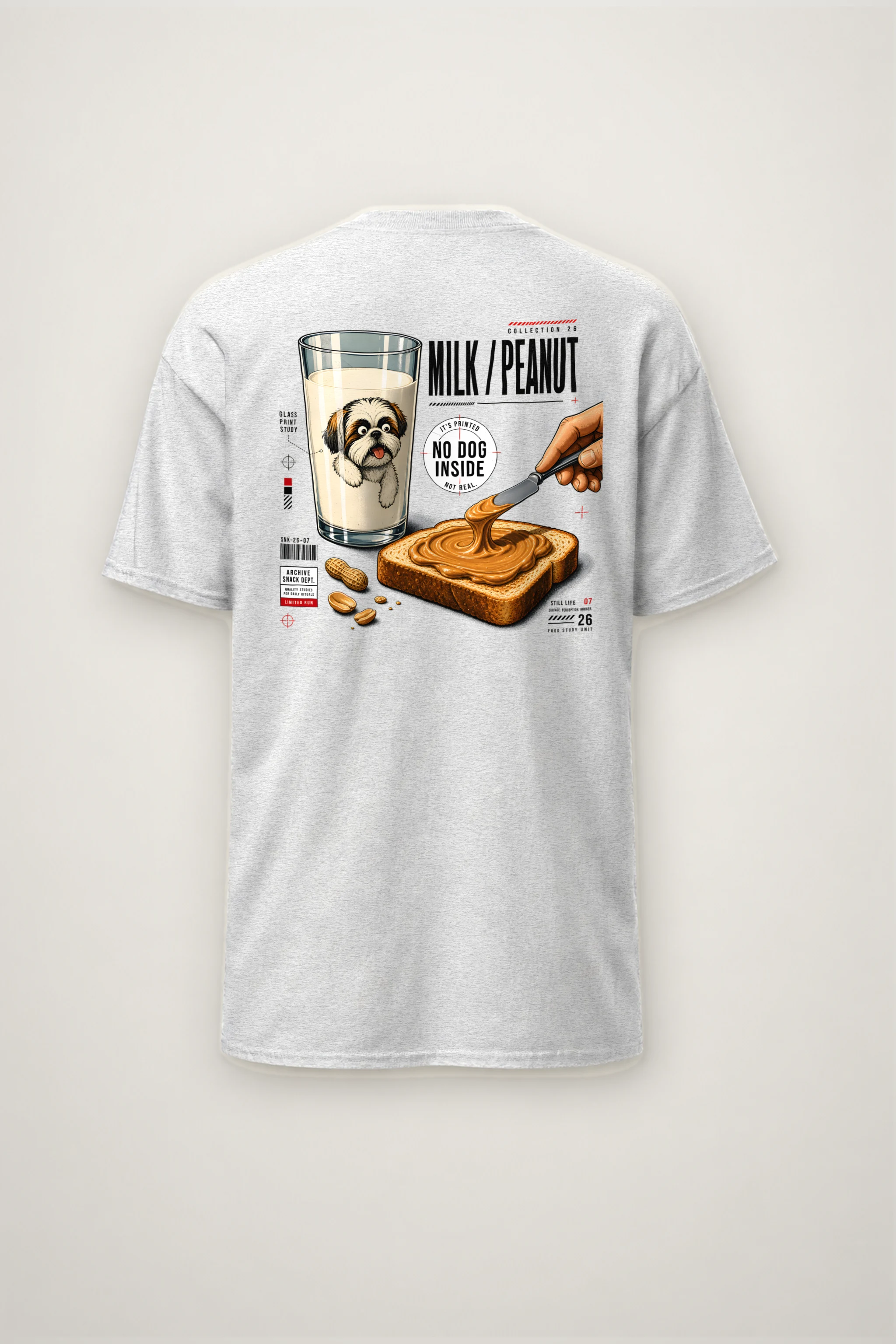 "Milk Peanut Study" Heavyweight Unisex Crewneck T-shirt