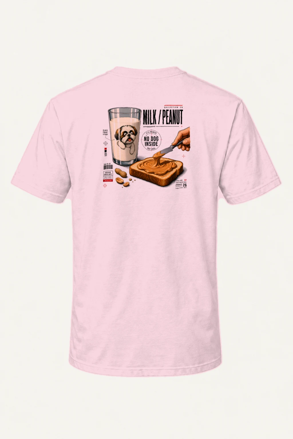 "Milk Peanut Study" Heavyweight Unisex Crewneck T-shirt | Gildan 5000