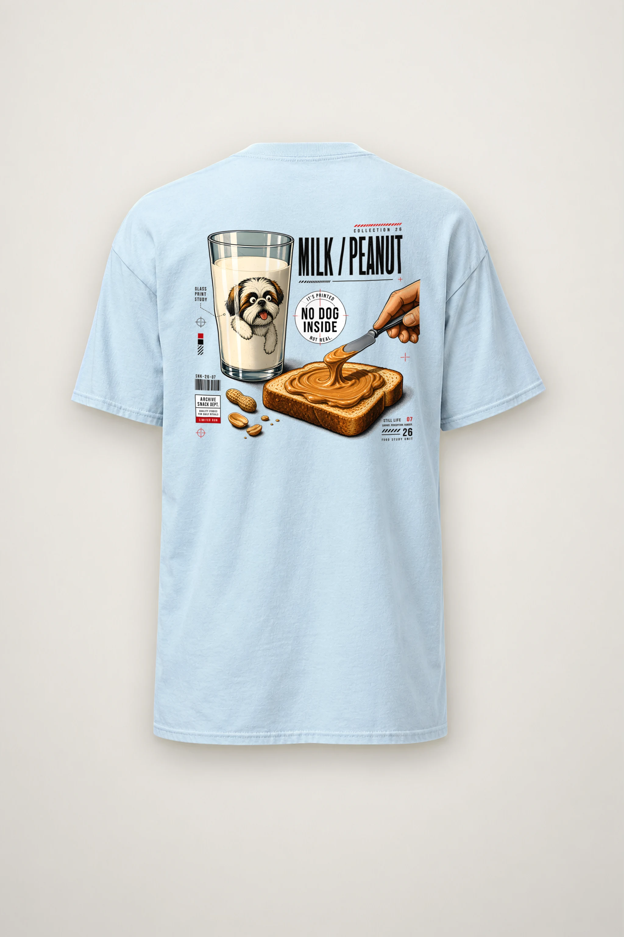 "Milk Peanut Study" Heavyweight Unisex Crewneck T-shirt