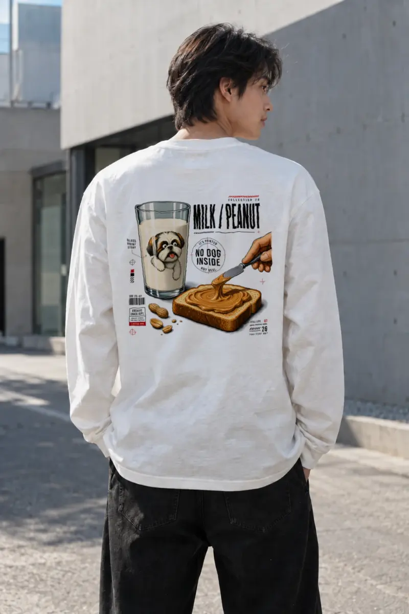 "Milk Peanut Study" Unisex Longsleeve T-shirt | Gildan 2400