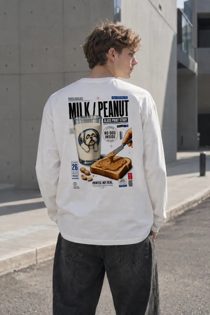 "Milk Peanut Study" Unisex Longsleeve T-shirt | Gildan 2400